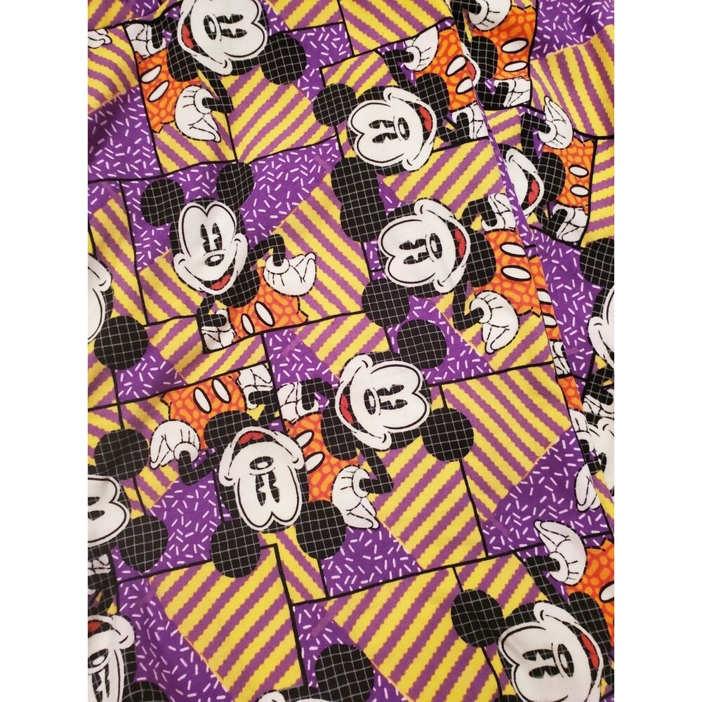 Disney LuLaRoe Tall Curvy TC Leggings Mickey Mouse Yellow, Purple & Black New 12